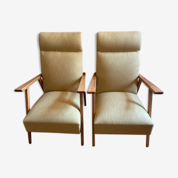 Pair of armchairs 70s, perfect condition.