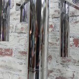 Standing chrome lamp uplight with 8 points of light