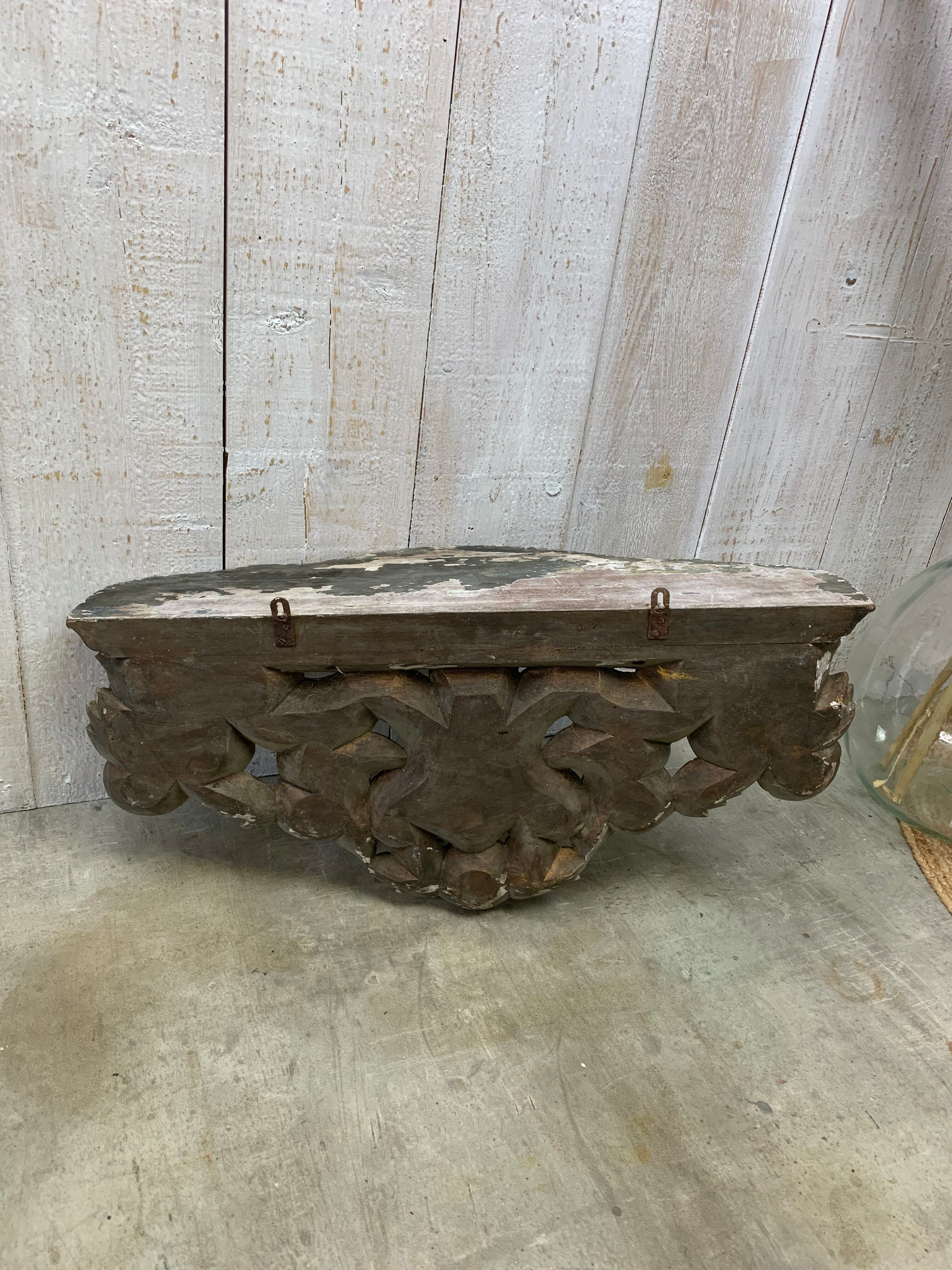 Old gilded wood coats holder