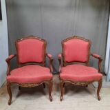 Pair of Louis XV style armchairs