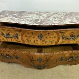 Louis XV style inlaid chest of drawers