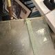Metal table with glass top