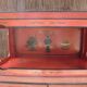Meuble chinois laque rouge 2 portes