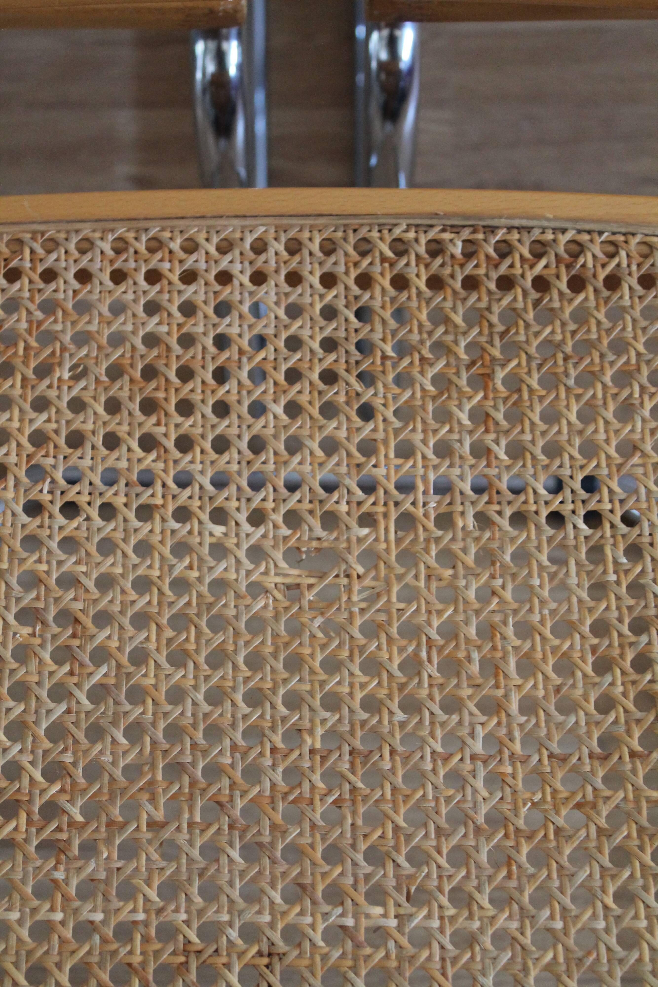 Lot de 6 chaises Cesca B32 par Marcel Breuer