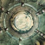 Iridescent Art Deco earthenware planter