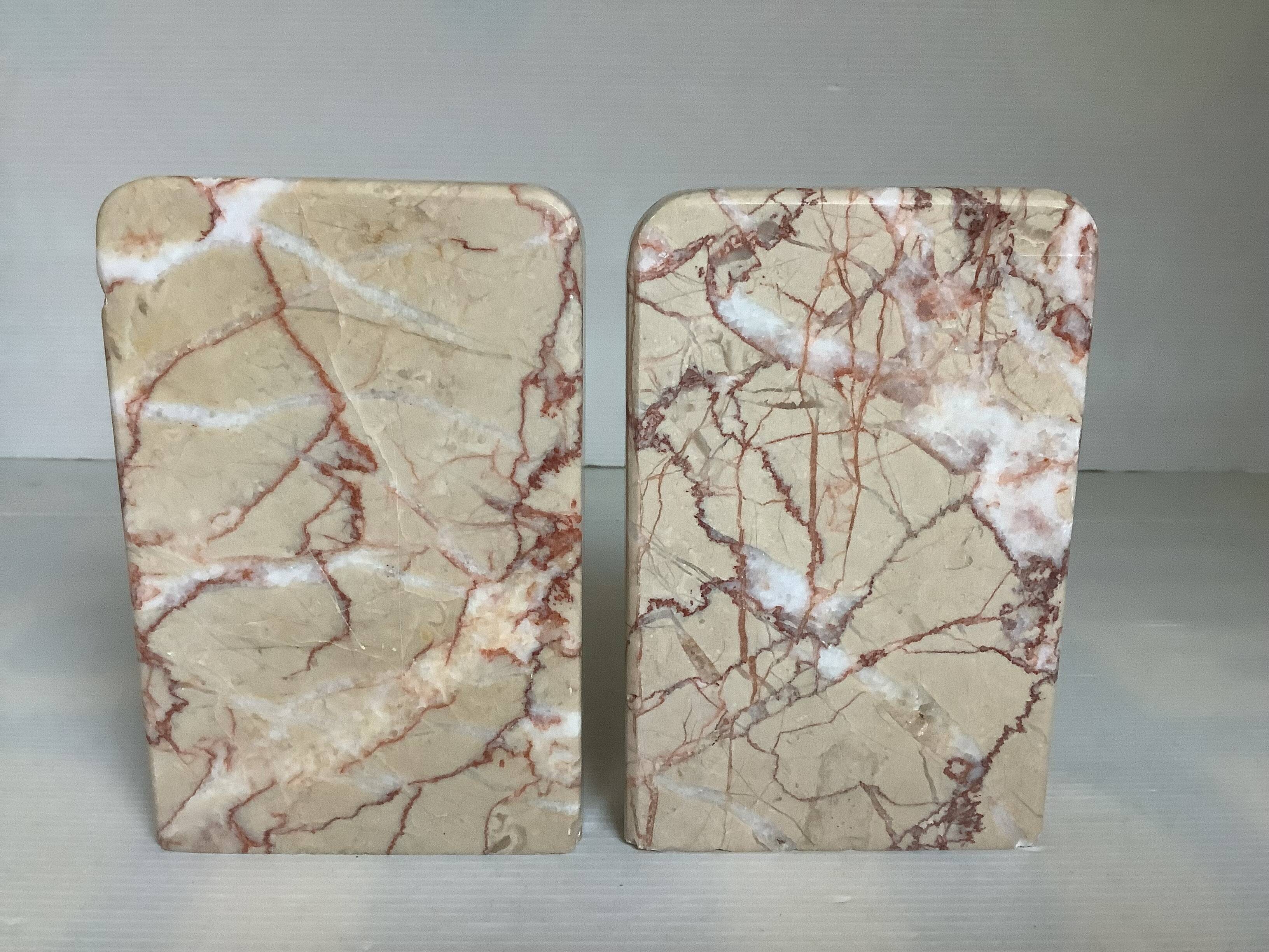Pair of marble bookends