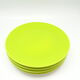 Set of 4 green ceramic plates