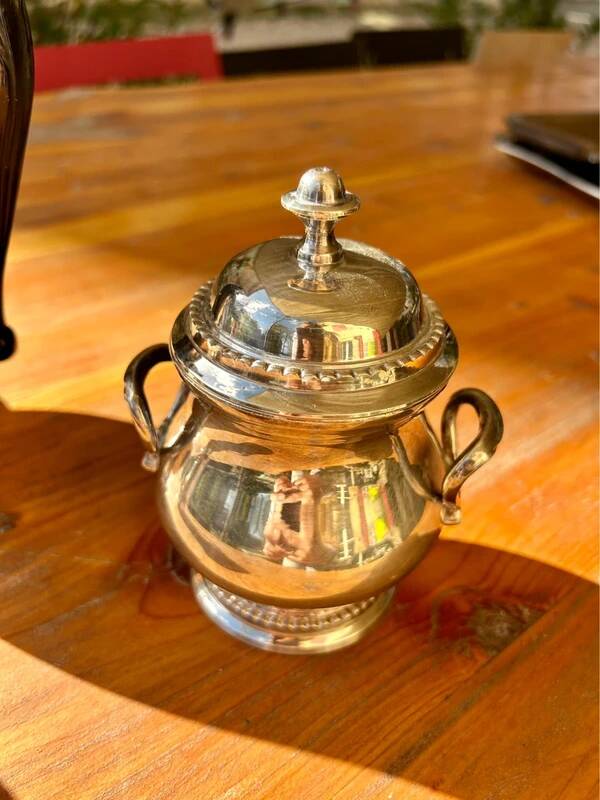 Silver-plated metal coffee service