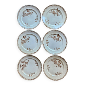 assiettes plates en terre