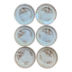 Flat plates, ironstone, poppies