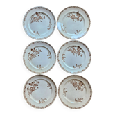 Flat plates, ironstone, poppies