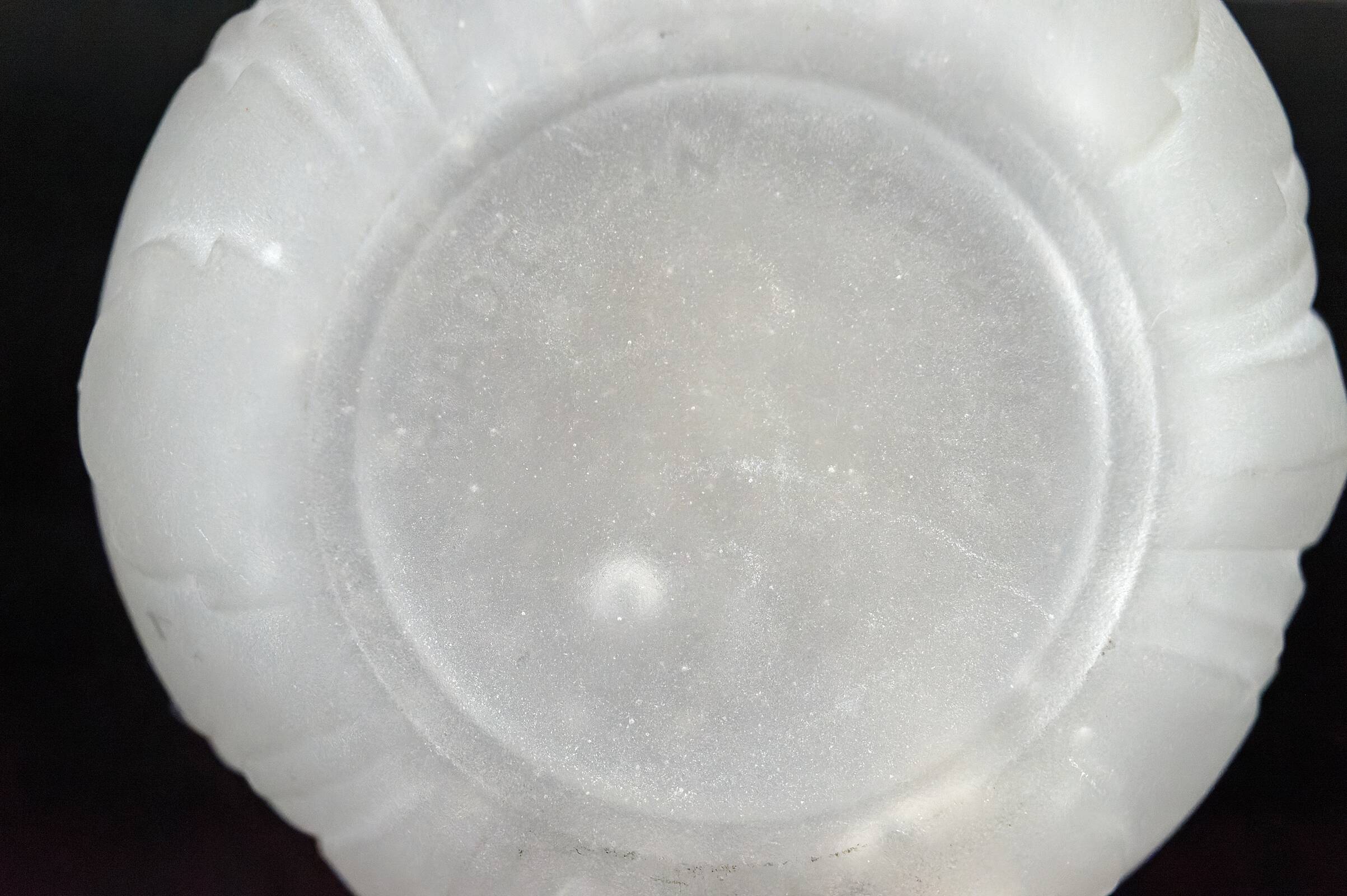 Small Art Deco pressed-molded glass lamp, France, circa 1925