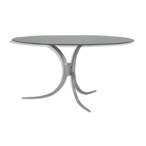 Table basse italienne en chrome