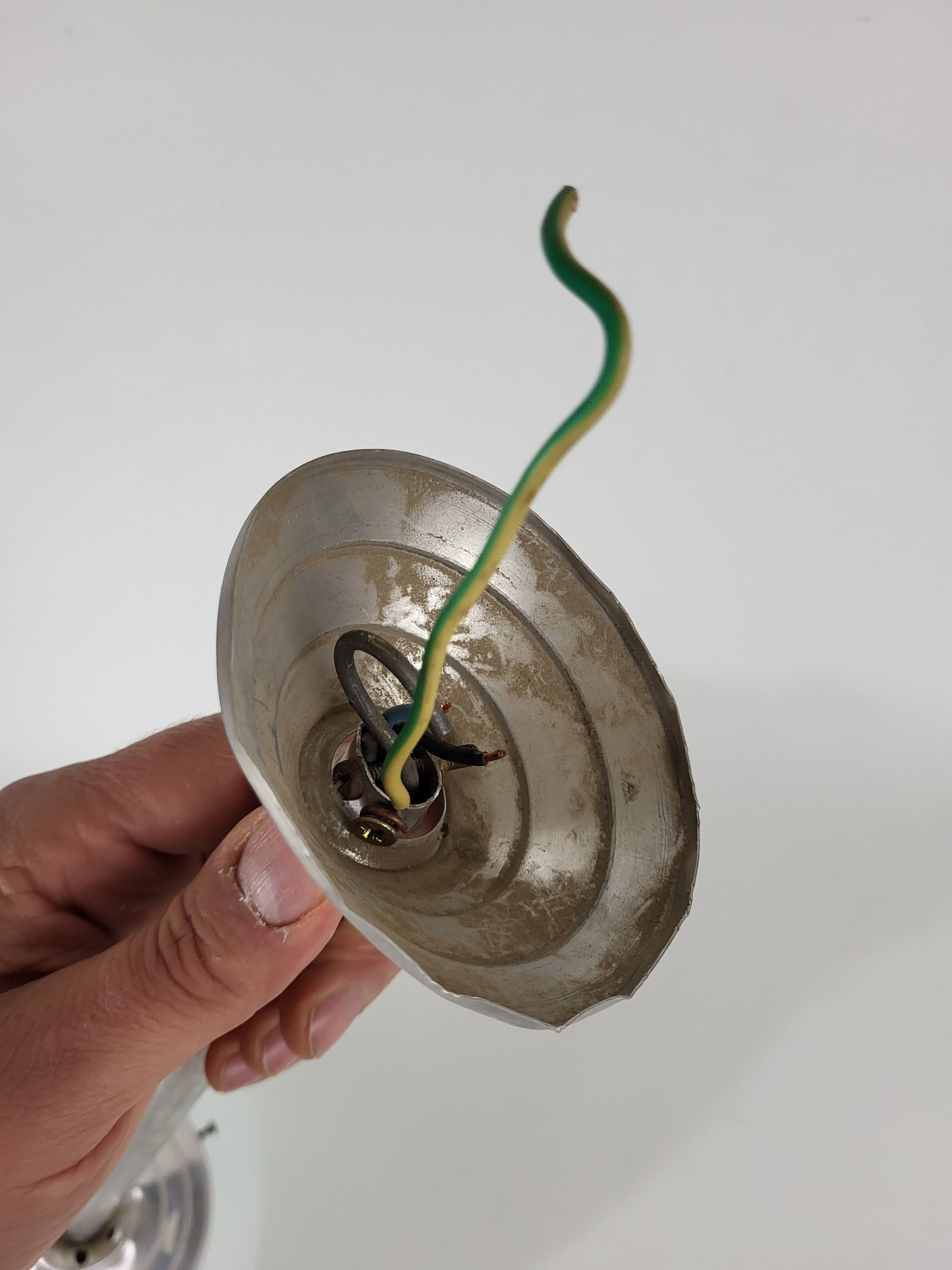 Art deco opaline glass globe pendant lamp