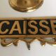 Brass palace brasserie counter plate on foot