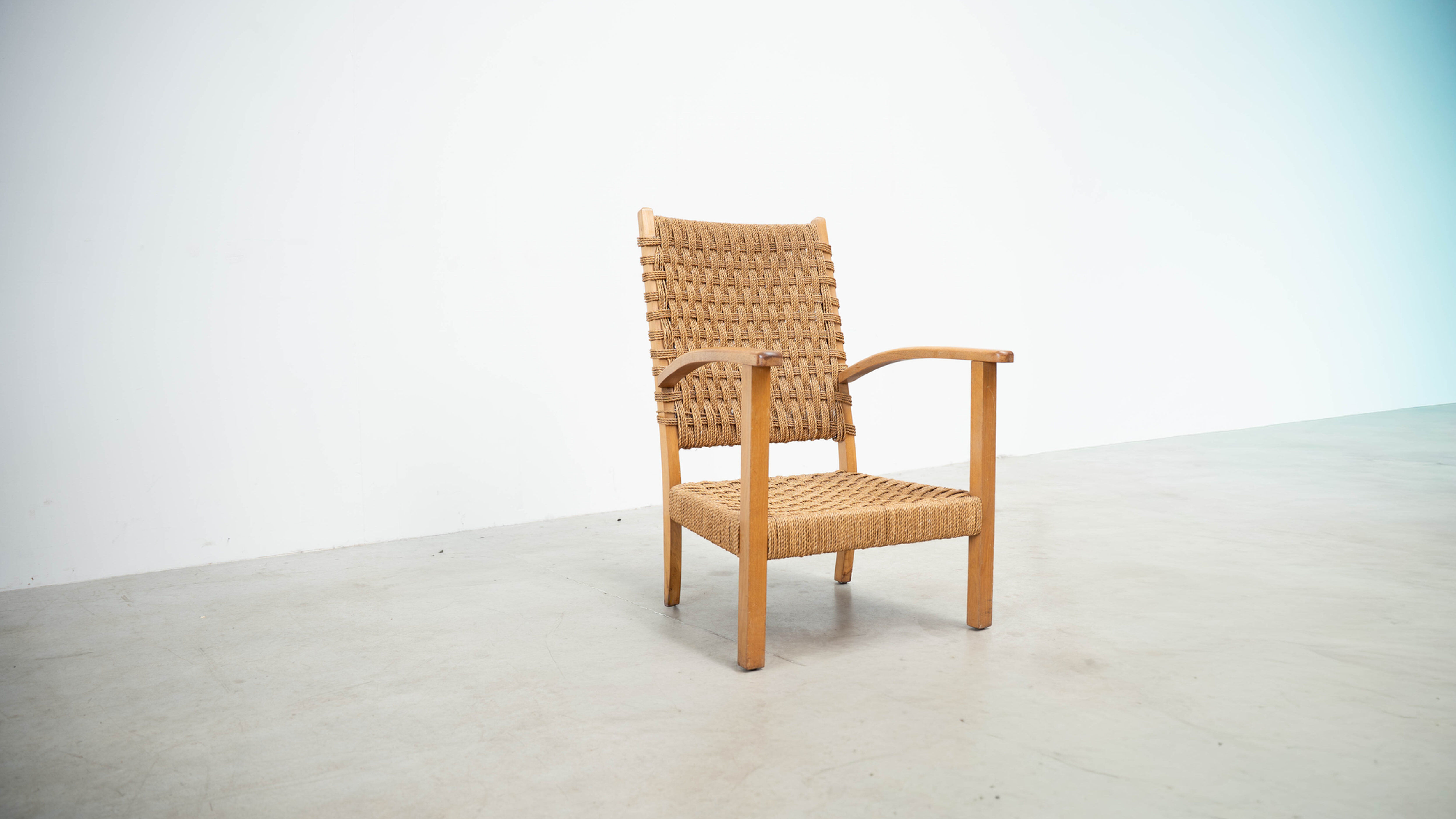 1960s Dutch cord lounge chair