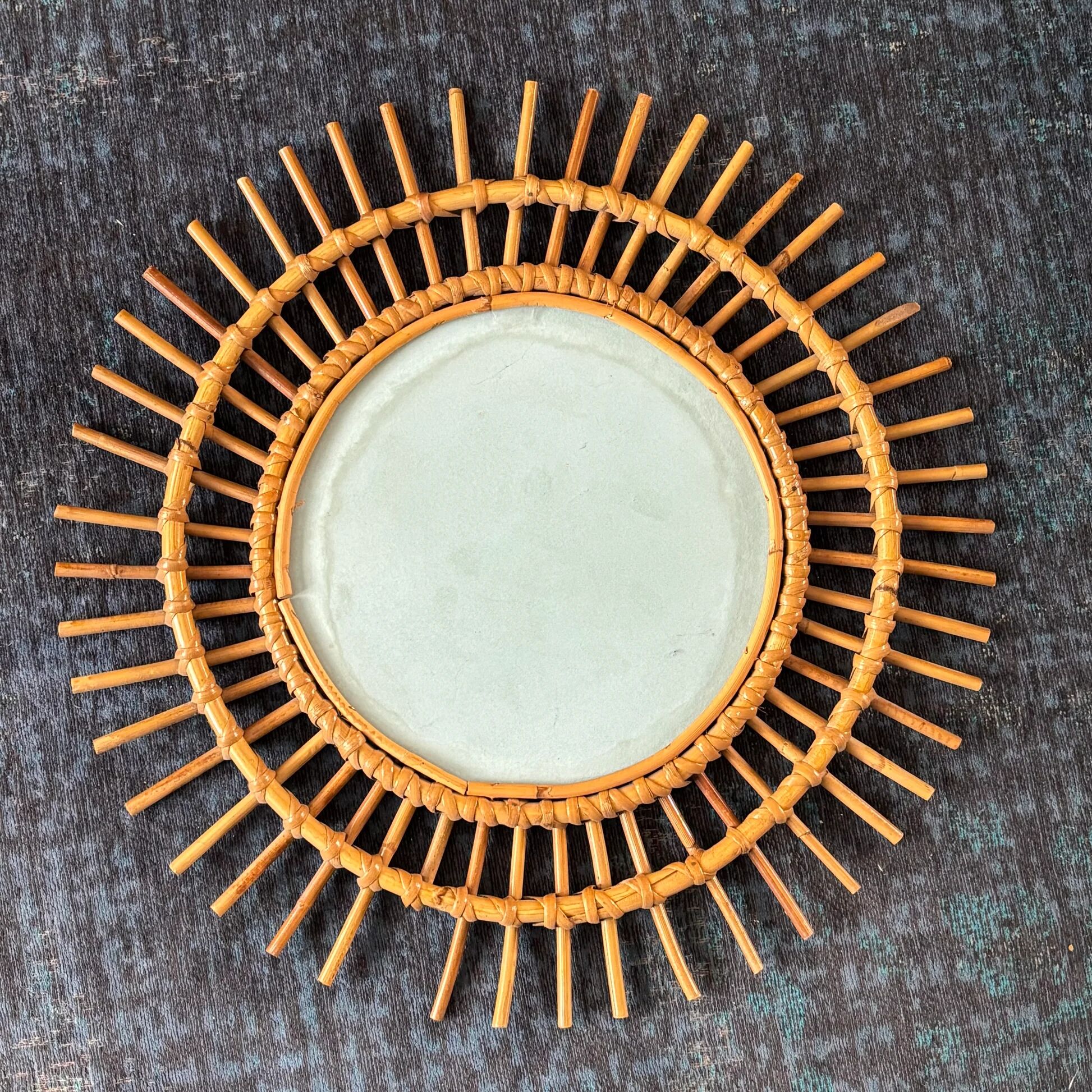 Rattan sun mirror