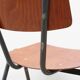 Eromes oak and grey-green chair with hooks