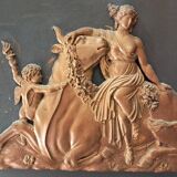 Trumeau mirror, late 19th to early 20th century.