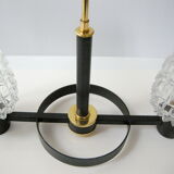 Vintage chandelier 1960 metal and brass