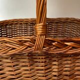 Woven wicker basket