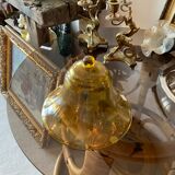 Yellow amber glass bell.old