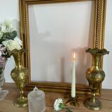 Pair of brass vases