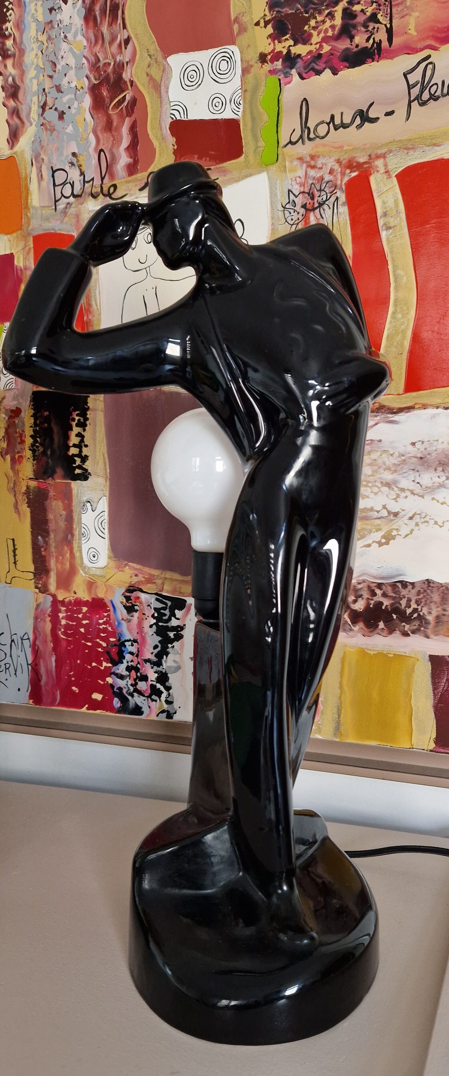 Ceramic lamp by VL Hollande 1970