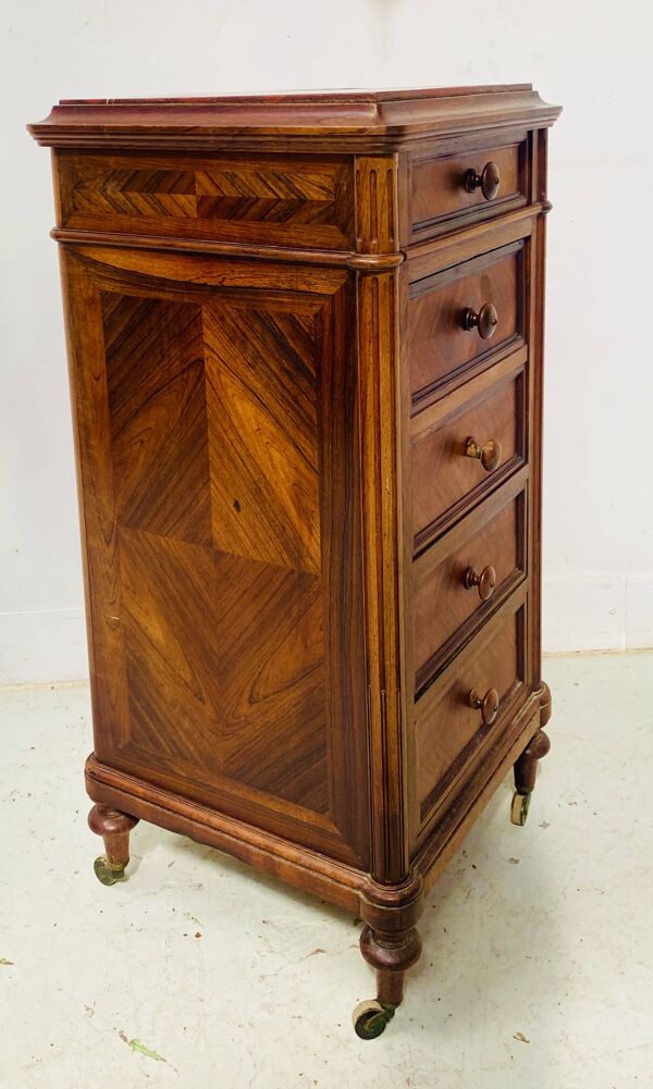 Chevet chiffonnier Napoléon III en palissandre XIX siècle