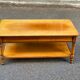 Vintage solid wood coffee table with 2 drawers 1960