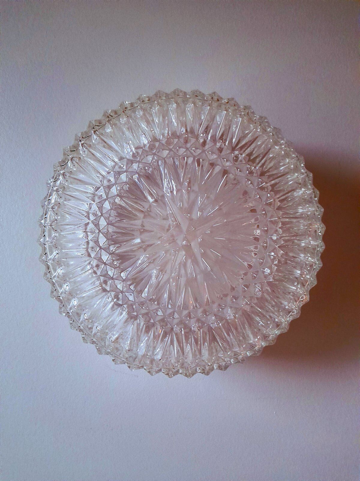 Glass wall or ceiling light from the 1970s.