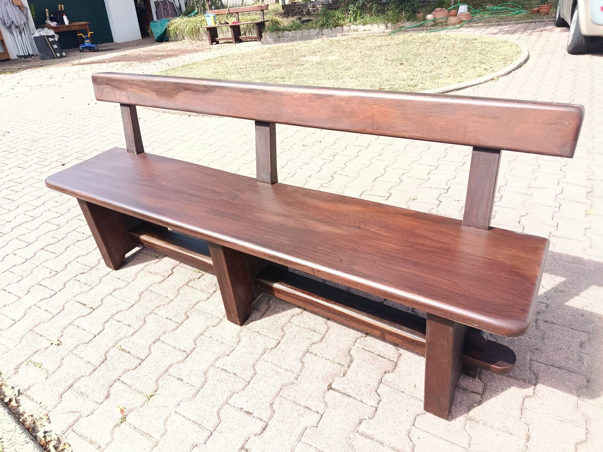 Massive brutalist bench