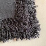 Set of 4 1960 Riviera towels in canvas with knotted fringes