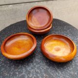 Set of 4 wooden bowls - cups