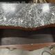 Louis XV style chest of drawers in wood and marble