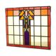 Colorful Amsterdam School Stained Glass Window – Art Deco