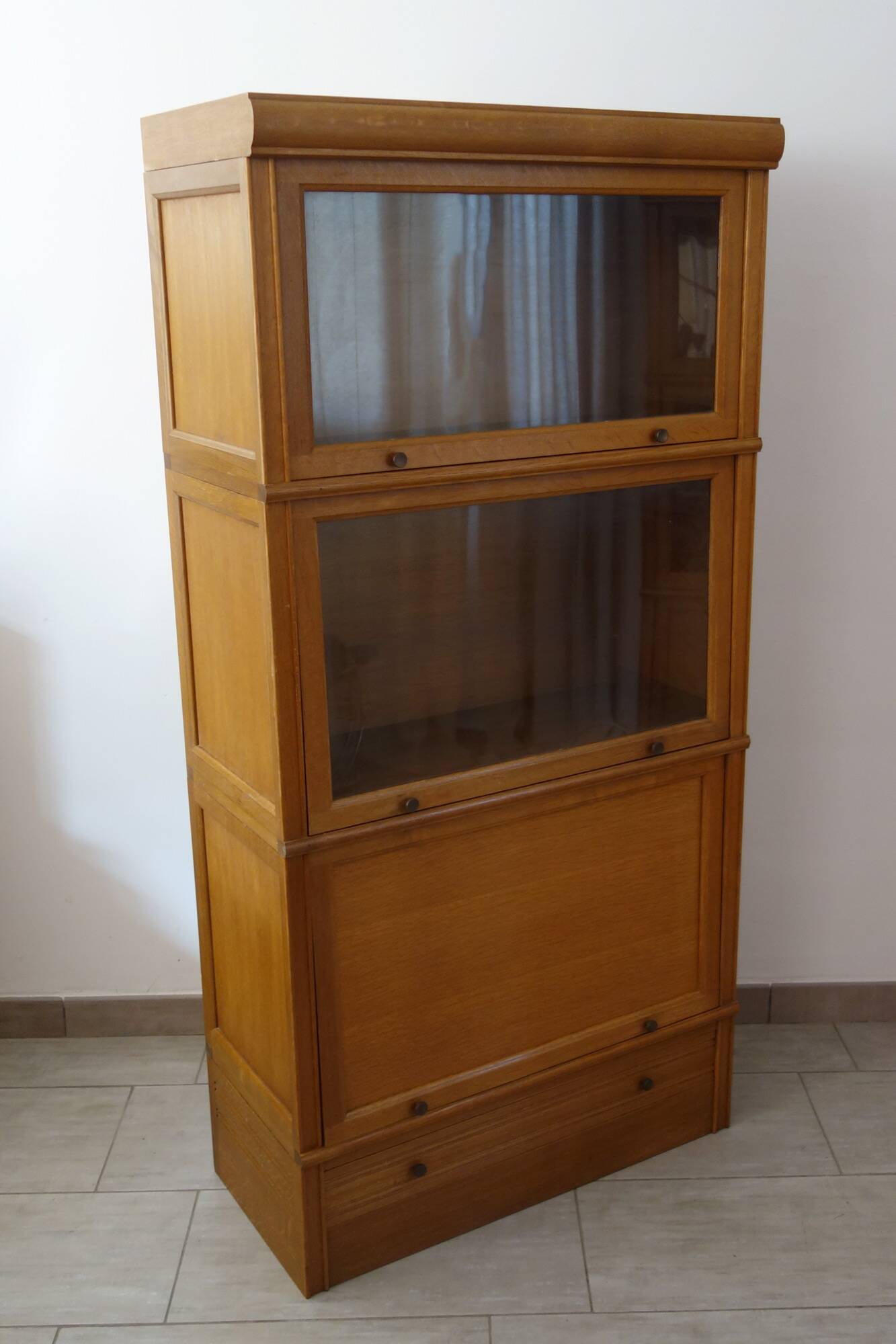 Meuble bibliothèque vitrine modulable MD années 60
