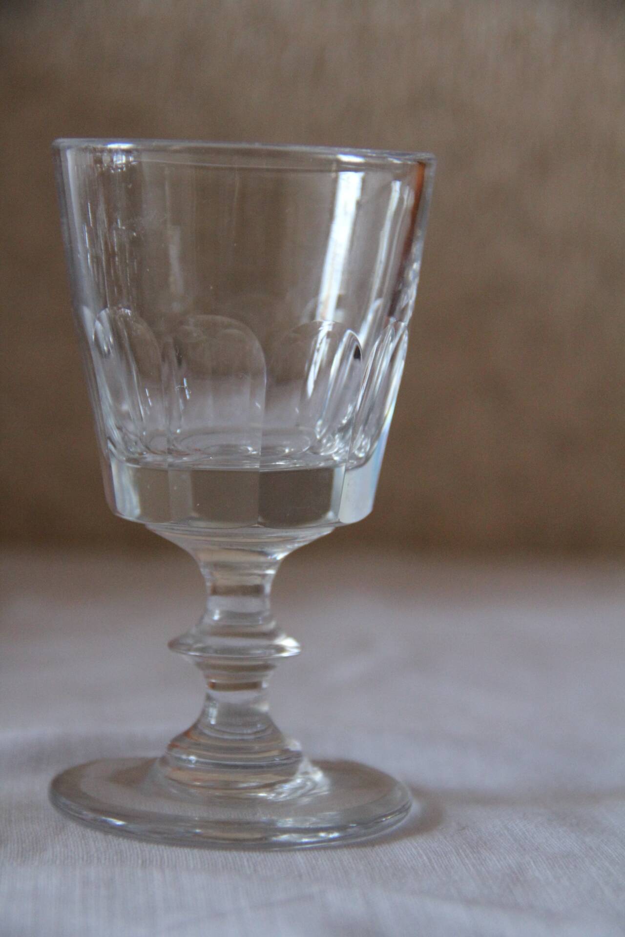 Small crystal wine glasses