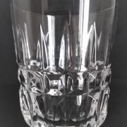 12 Art Deco wine glasses in cut crystal (in the style of Marignane Baccarat)
