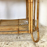 Vintage rattan coffee table 60's