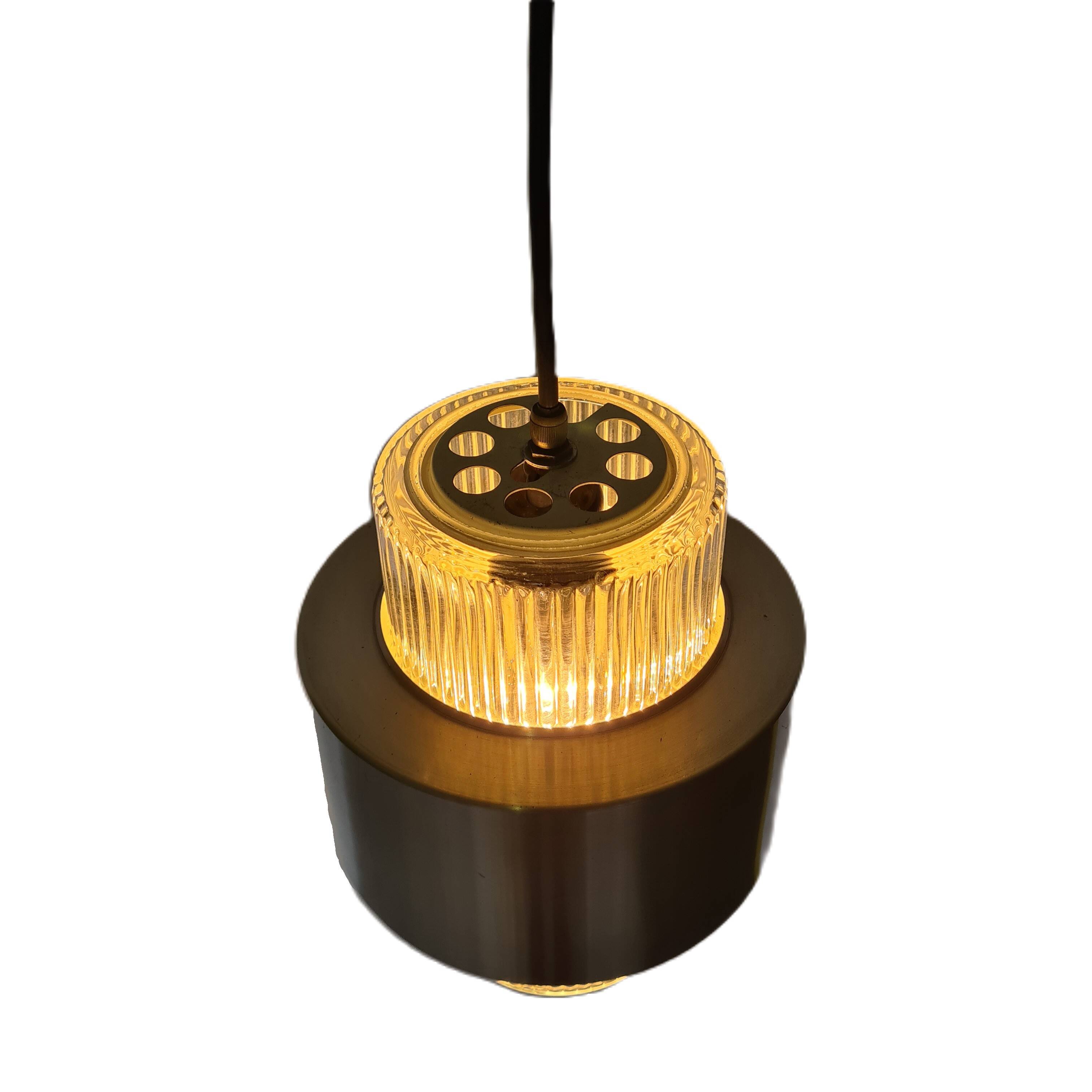 Philips Design Hanging Lamp Made Of Aluminum And Glass, 1960s