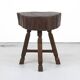 Table de ferme rustique antique en chêne Wabi Sabi ou table d'appoint