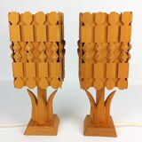 2 lampes scandinaves en pin 1960