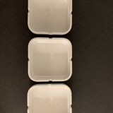 Walter Zeischegg's set of 3 white ashtrays for Helit 1970