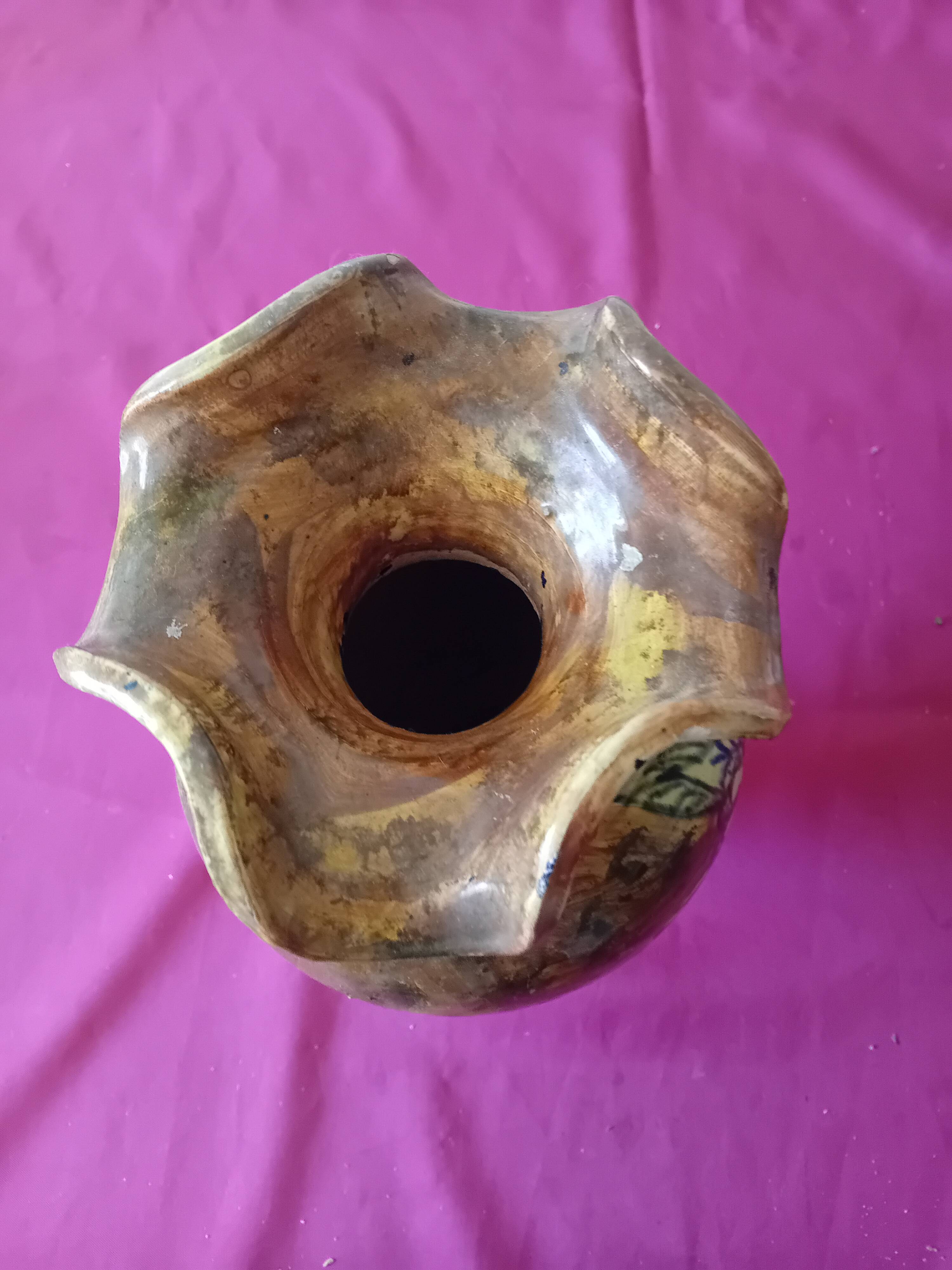 Vintage large stoneware vase