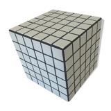 Cube piece of sofa tile mosaic glossy white and black joint