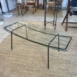 Mid-century glass and metal coffee table - 1950