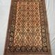 Old faded terracotta rug | Turkmen tribal wool rug