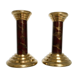 Pair of brass candlesticks