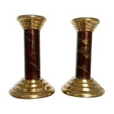 Pair of brass candlesticks